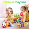 Contixo Tiles ST4 -Kids Toy Magnetic Building Shapes -112 PCS 3D Building Blocks STEM Construction - 3 of 4