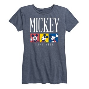 Women's - Disney - Mickey Color Block Short Sleeve Graphic T-Shirt - 1 of 4