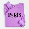 Simply Sage Market Paris France Eiffel Tower Lightweight Garment Dyed Sweatshirt - 2 of 4