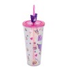Silver Buffalo Sanrio Kuromi Iridescent 24-Ounce Carnival Cup With Lid and Straw Topper Charm - 2 of 4