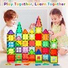 132-Piece Magnetic Tiles Building Set with 2 Cars, STEM Educational Construction Toy for Kids Ages 3-9 - 2 of 4