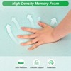 MUUEGM Memory Foam Mattress Topper, Egg Crate Mattress Pad for Pressure Relief and Air Circulation, CertiPUR-US Certified, Blue - 2 of 4
