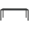 vidaXL Garden Dining Table Black Aluminum and WPC - 2 of 4
