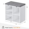 WhizMax White Shoe Bench for Storage,Shoe Rack with Sitting Bench,3-Tier Adjustable Shelf for Entryway Hallway Living ROM Bedrom Dormitory - 2 of 4