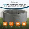 LifeSmart 4-Person Hot Tub, Outdoor Spa with Cover and LED Lights, Circular, Taupe - Above-Ground Spa Machine with Accessories for Home and Personal - 2 of 4