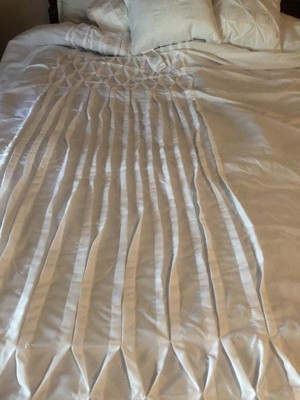 Full/queen 5pc Arora Pleat Comforter Set Dark Gray - Lush Décor : Target