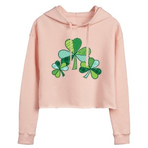 Women's - Instant Message - Patchwork Shamrock Cropped Graphic