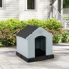 Tangkula Dog House for Small Dogs Waterproof Plastic Dog Houses with Air Vents and Elevated Floor Feeding Station Kennel House Gray - 4 of 4