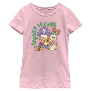 Girls Garfield Orange Cat And Odie Pirates Season T Shirt - 1 of 4