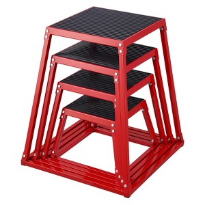 VEVOR Plyometric Jump Boxes, 12/18/24/30 Inch Plyo Box, Platform and Jumping Agility Box, Anti-Slip Fitness Exercise Step Up Box Set - 1 of 4