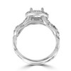 Pompeii3 3/4ct Pave Halo Diamond Ring 14K White Gold - 3 of 4