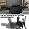FONTOI Medium Size Accent Chair with Side Pocket&Footrest, Recliner Chair with Comfortable Arms and Back, Black, 39.76"*42.51"*36.22" - 4 of 4