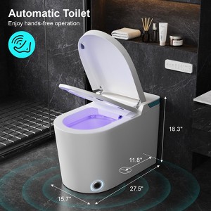 Vipbear Smart Toilet with Water Tank£¬UV Sterilization, Child Seat, Foam Shield,Multi-clean modes, safety & energy-saving - 1 of 4