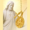 Molenia 18K Gold Jesus Cross Pendant Necklace,  925 Sterling Silver Savior Necklace Small Cross Charm Baptism Religious  Confirmation Jewelry Gift - 2 of 4
