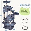 SEVOBAL 66 "Cat Tree Tower Cat Tree Cat Scratching Post Cat Tower Pet Sisal Grab Post Indoor Apartment Plush Toys Rest Play, Blue, 22.8"*18.9"*66.9" - 3 of 4