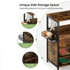 Craft Organization and Storage Cabinet, Crafting Cabinet with Drawer & 25 Vinyl Roll Holder, Craft Table Desk Workstation for Craft Room Home - 3 of 4