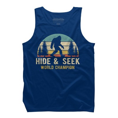 Men's Design By Humans Bigfoot - Hide And Seek World Champion By clickbong Tank Top