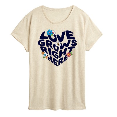 Women's - Instant Message - Love Grows Right Here Short Sleeve Graphic T-Shirt