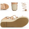 Perphy Women's Strappy Lace Up Platform Wedge Heel Sandals - 3 of 3