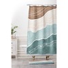 Marta Barragan Camarasa Modern Beach Abstract II Shower Curtain Blue/Brown - Deny Designs: Polyester Microfiber, Buttonhole Top - 3 of 4