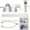Coucheta 8" Widespread Bathroom Faucet - for 3-Hole Sink with Pop-Up Drain & Supply Lines, Available in Multiple Finishes & Pack Options - 4 of 4