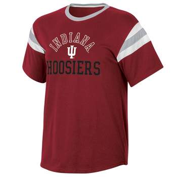 NCAA Indiana Hoosiers Women's Short Sleeve Stripe T-Shirt