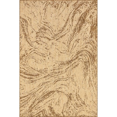 Nuloom Marsha Abstract 10x12 Indoor/Outdoor Area Rug for Living Room Patio Deck Front Porch Kitchen, Brown