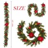 6 ft Pre-lit Holiday Christmas Garland with Lights with 20 LED Ligts Pinecones Berries Poinsettia - 4 of 4