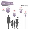 PartyWoo Balloons Dusty Purple Matte Lavender Lilac 18 12 10 5 Inch 100 pcs - 2 of 4