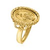 Ross-Simons Italian 18kt Gold Over Sterling Miraculous Medal Frame Ring - 3 of 4