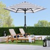 Best Choice Products 10ft Outdoor Steel Striped Market Patio Umbrella w/ Crank, Tilt Push Button, 6 Ribs - 3 of 4