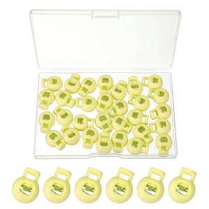 Unique Bargains Plastic Adjustable Draw String Clip Ends Spring-Loaded Buckle Round Cord Locks 30 Pcs - 1 of 3