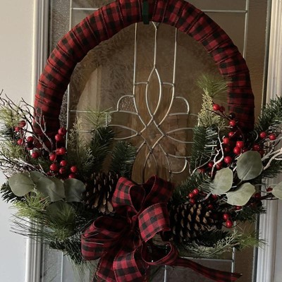 Northlight 5' X 8 Frosted Pine And Red Berry Christmas Garland