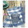 Diamond Cut Acrylic Glasses Drinking Set of 4 (12oz)，Blue - 4 of 4
