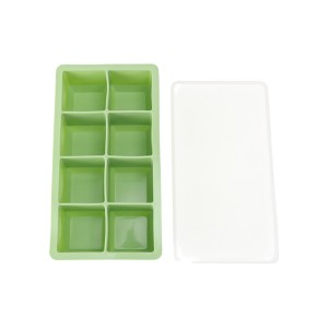 Unique Bargains 8-Cavity Large Ice Tray with Lid Square Hand Wash Only 8.46"x4.53"x1.97" 1 Pcs - 1 of 3
