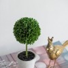 DSVIMOY Mini Faux Topiaries in Cream Pot, Faux Cacti Plants for Home Garden Office Store Decoration, Green, 10.6"*3.5"*9.5" - 2 of 4