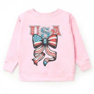 The Juniper Shop Coquette USA Bow Grunge Youth Sweatshirt - 1 of 3