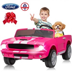 Joyracer Shelby 4WD 24 Volt Ride on Toys Cars for Kids, 2 Seats Electric Car with Remote Control, LED Lights, Music, Horn, Bluetooth, USB, Kids Gift - 1 of 4
