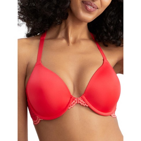 Maidenform Women's One Fab Fit Extra Coverage T-back T-shirt Bra - 7112 36d  Red Stone Coral : Target