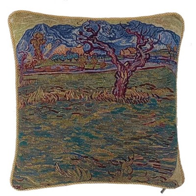 Signare USA Art Van Gogh Champs pres des Alpilles Pillowcase/ Cushion Cover 18 x 18 inch