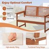 Tangkula Outdoor Bench with Cushion 2-Person Patio Bench w/Slatted Back & Seat Garden Backyard Balcony - 4 of 4