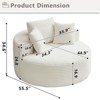 ChicFurnit Round Sofa Circle Bed Sectional Sofa Memory Foam Cloud Couch with 3 Pillow Sofa Couches for Living Room, 55.91"*55.51"*24.8" - 3 of 4