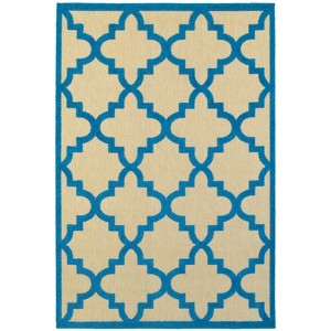 Oriental Weavers Cayman 660L9 Sand/ Blue Indoor/Outdoor Area Rug - 3'10" x 5'5" - 1 of 3