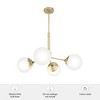 Hunter Fans 30" Hepburn 4 Light Ceiling Chandelier Modern Brass Finish - Elegant Design for a Touch of 1920s Glamour - 3 of 4