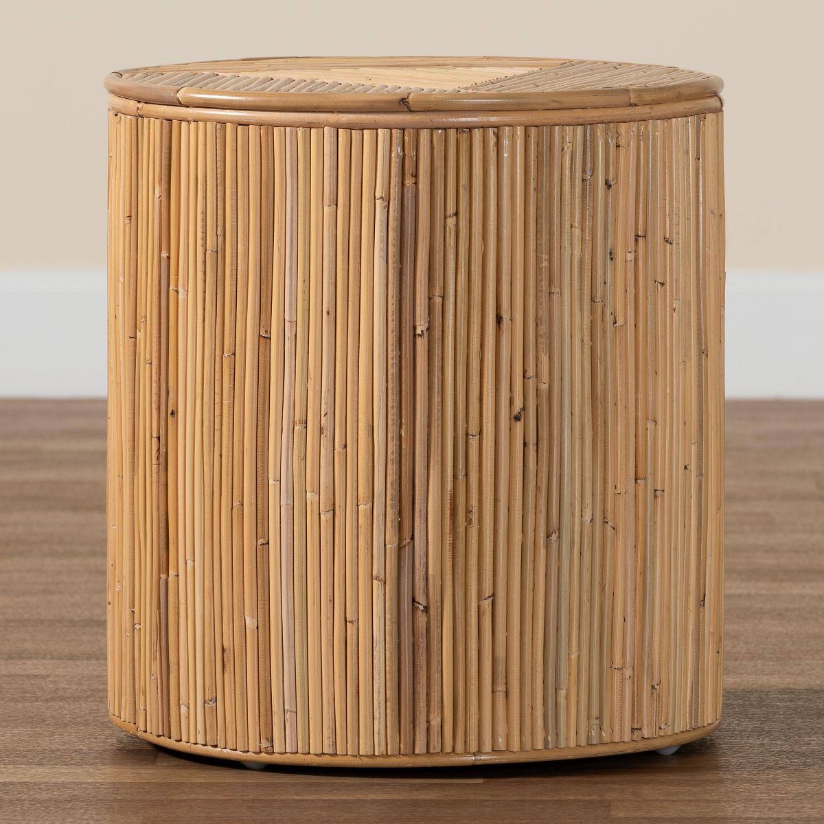 bali & pari Milagra Natural Rattan Coffee Table: Bohemian, No Assembly, Indonesia Crafted - thumbnail 7