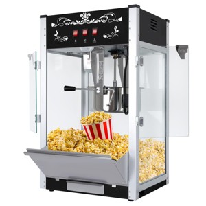 INFURNIC Popcorn Poppers Commercial Popcorn Machine 16 Oz Kettle with Scoop and Measuring Spoons for Parties, Black, 17.83"*14.96"*30.24" - 1 of 4