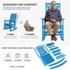 Yardgrace HDPE Outdoor Rocking Chair, Widened Seat Patio Rocking Chair, Oversized All Weather Patio Rocker - 4 of 4