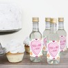 Big Dot of Happiness Valentine Hearts Mini Wine and Champagne Bottle Label Stickers, Pastel Galentine's & Valentine's Day Party Favor Gift - Set of 16 - 3 of 4