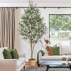Olive Trees Artificial Indoor, Artificial Plants, Olive Tree with Planter, Fake Topiary Silk Tree with Natural Wood Trunk and Lifelike Fruits - 3 of 4