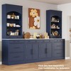 83" Tall Kitchen Pantry Cabinet with Faux Marble Top,  5 Drawers & Open Shelves, Storage Cabinet for Dining Room or Living Room-The Pop Home - 2 of 4